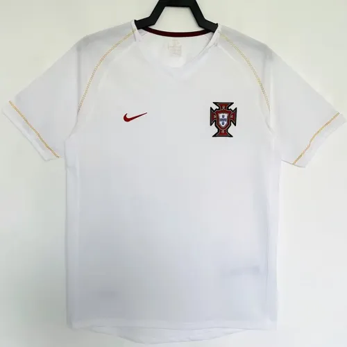 2006 Portugal White Retro Soccer Jersey