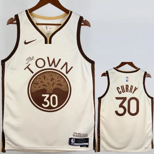 25-26 WARRIORS CURRY #30 Khaki City Edition Top Quality Hot Pressing NBA Jersey