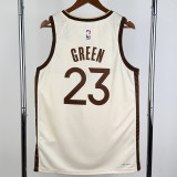 25-26 WARRIORS GREEN #23 Khaki City Edition Top Quality Hot Pressing NBA Jersey (V领)