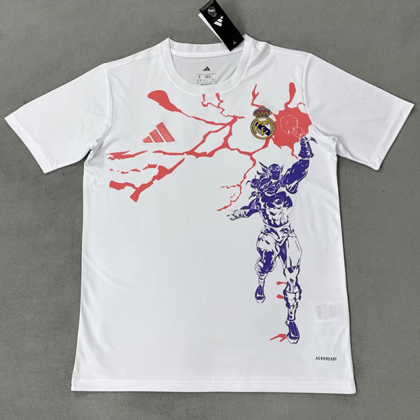 25-26 RMA White Joint Edition Training Shirts (漫威)