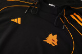 25-26 Roma Black Hoodie Tracksuit (卫衣套装)
