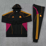 25-26 Roma Black Hoodie Tracksuit (卫衣套装)