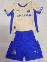 25-26 Marseille Earthy Yellow Kids Soccer Jersey