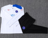 25-26 PSG White Kids Half Pull Tracksuit #E25192(童装)(半拉链)