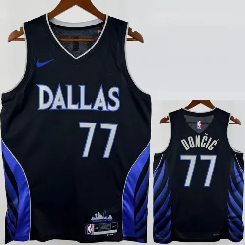 25-26 Dallas Mavericks DONCIC #77 Black City Edition Top Quality Hot Pressing NBA Jersey