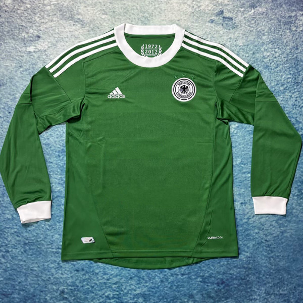 2012 Germany Away Long Sleeve Retro Soccer Jersey (长袖)