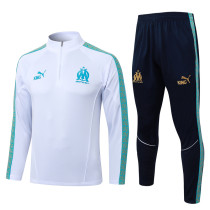 25-26 Marseille White Half Pull Tracksuit #B25146(半拉链)