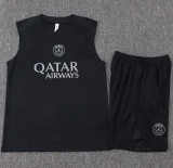 25-26 PSG Jordan Black Tank top and shorts suit #D25278
