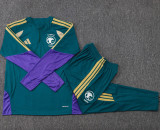 26-27 Saudi Arabia Dark green Half Pull Tracksuit #B26007(半拉链)