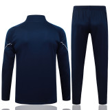 25-26 Marseille Royal blue Half Pull Tracksuit #B25153(半拉链)