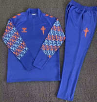 25-26 Celta Blue Half Pull Tracksuit (Pants Have Pocket)(半拉链)