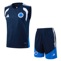 26-27 Cruzeiro Royal blue Tank top and shorts suit #D26012
