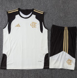 26-27 Flamengo White black Tank top and shorts suit #D26010