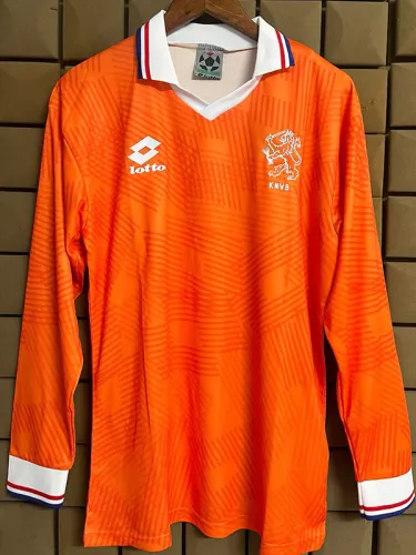1993 Netherlands Home Long Sleeve Retro Soccer Jersey
