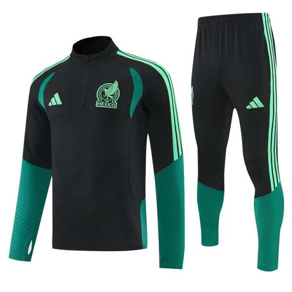 26-27 Mexico Black Half Pull Tracksuit (半拉链)