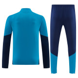 26-27 Spain Lake blue Half Pull Tracksuit (半拉链)
