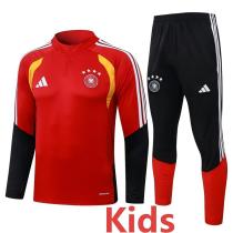 26-27 Germany Red Kids Half Pull Tracksuit #E26009(童装)(半拉链)