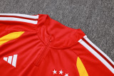 26-27 Germany Red Kids Half Pull Tracksuit #E26009(童装)(半拉链)