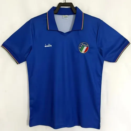 1990 Italy Home Retro Soccer Jersey