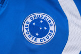 26-27 Cruzeiro Fancy blue Half Pull Tracksuit #B26011(半拉链)