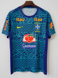 2024 Brazil Blue Retro Training shirts