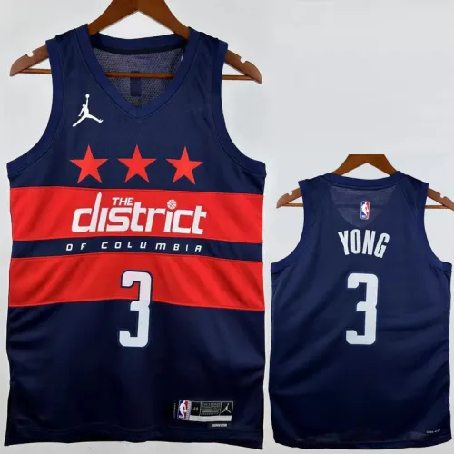 24-25 Wizards YONG #3 Royal blue Top Quality Hot Pressing NBA Jersey