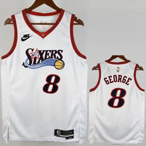 25-26 76ERS GEORGE #8 White Top Quality Hot Pressing NBA Jersey