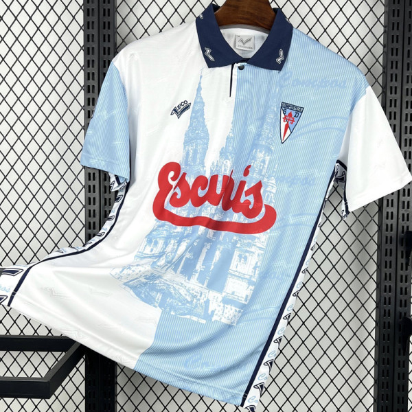 1997-1998 SD Compostela Home Retro Soccer Jersey (带章)