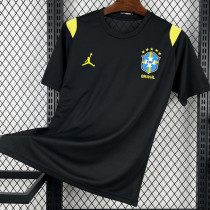 26-27 Brazil Black Training shirts (圆领)