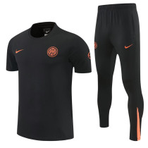 26-27 INT Black Short shirts and Long trousers Suit (圆领)