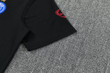 26-27 PSG Black Short shirts and Long trousers Suit (圆领)
