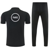 26-27 PSG Black Short shirts and Long trousers Suit (圆领)