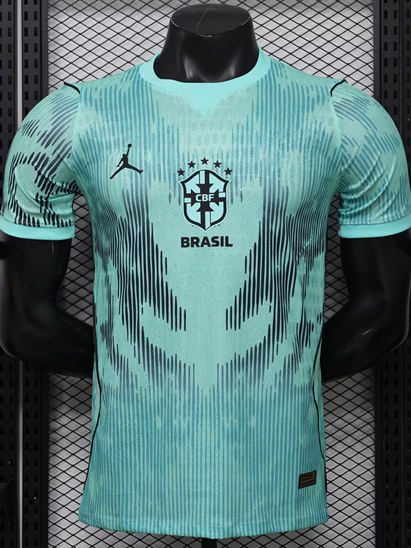 26-27 Brazil Blue Goalkeeper Player Version Soccer Jersey