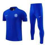 26-27 CHE Fancy blue Short shirts and Long trousers Suit (圆领)