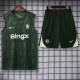 25-26 CHE Dark green Tank top and shorts suit