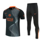 26-27 INT Black Short shirts and Long trousers Suit (圆领)