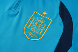 26-27 Spain Lake blue Kids Half Pull Tracksuit #E26023(童装)(半拉链)