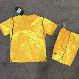 26-27 England Yellow Goalkeeper Kids Soccer Jersey