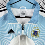 2006 Argentina White blue Retro Windbreaker