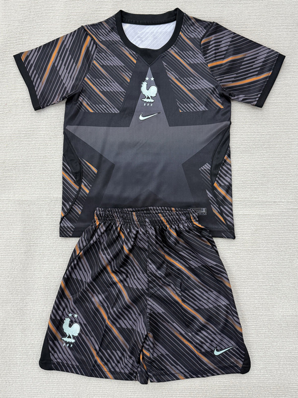 26-27 France Grey Goalkeeper Kids Soccer Jersey