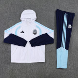 25-26 Argentina White Windbreaker Suit (Hoodie)(风衣套装)