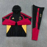 25-26 Belgium Black Windbreaker Suit (Hoodie)(风衣套装)