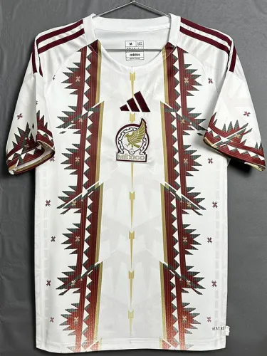 26-27 Mexico White Brown Special Edition Fans Training shirts