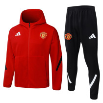25-26 Man Utd Red Hoodie Jacket Tracksuit #F642