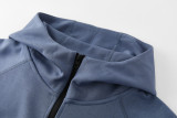 26-27 PSG Grey Blue Hoodie Jacket Tracksuit #01