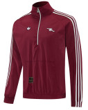 26-27 ARS Brown Red Half Pull Windbreaker (半拉风衣)