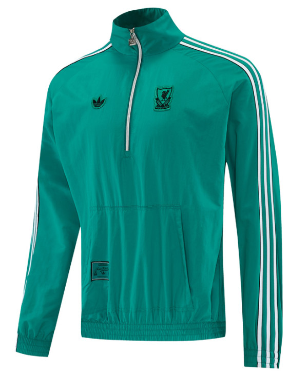 26-27 LIV Green Half Pull Windbreaker (半拉风衣)