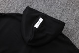 25-26 Ajax Black Hoodie Jacket Tracksuit #F639