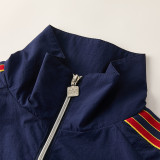 26-27 Roma Royal blue Half Pull Windbreaker (半拉风衣)