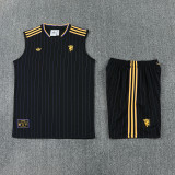 25-26 Man Utd Black Tank top and shorts suit